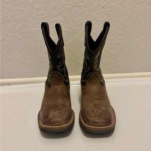 Kids Brown and Black Western Boots